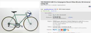 3. Top Bicycle Sold for $2,927. on eBay