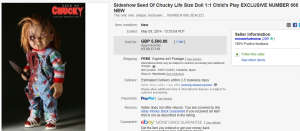 3. Top Action Figure Sold for $9,373.10. on eBay