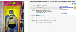 4. Top Action Figure Sold for $4,000. on eBay