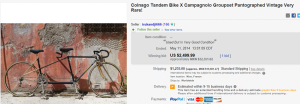 4. Top Bicycle Sold for $2,499.99. on eBay