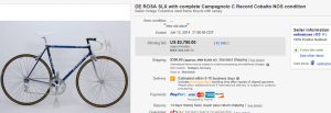 4. Top Bicycle Sold for $3,750. on eBay