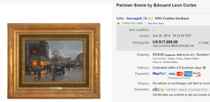 4. Top Art (Painting) Sold for $17,000. on eBay