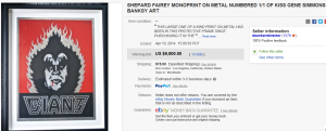 4. Most Expensive Memorabilia Sold for $9,900. on eBay