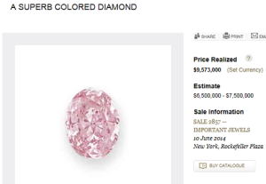 4.Pink Diamond Sold for $9.5 Million