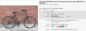 5. Top Bicycle Sold for $2,375. on eBay