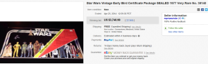 5. Top Star War Sold for $3,740.99. on eBay