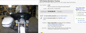 5. Most Expensive Motorcycle Sold for $5,900. on eBay