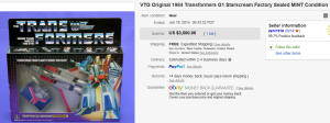 5. Top Action Figure Sold for $3,500. on eBay