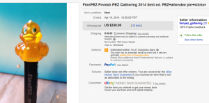 5. Most Expensive PEZ Sold for $330. on eBay