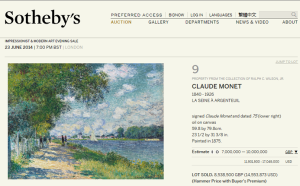 5 La Seine À Argenteuil By Claude Monet Sold For $14,553,873