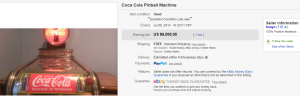  Coca Cola Pinball Machine