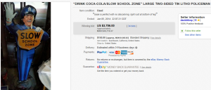 1. Top Coca Cola Sold for $3,756. on eBay