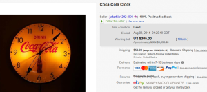 Drink Coca Cola Clock