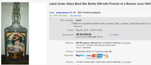 2. Top Bottle Sold for $4,558. on eBay