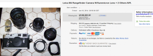 2. Top Camera Sold for $3,201.61. on eBay
