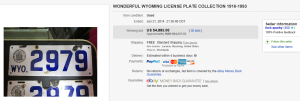 2. Most Expensive License Plate Sold for $4,883. on eBay