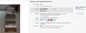 2. Top Cash Register Sold for $1,200. on eBay