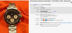 2. Top Rolex Sold for $40,000. on eBay