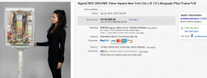 3. Most Expensive Lithograph Sold for $4,550. on eBay