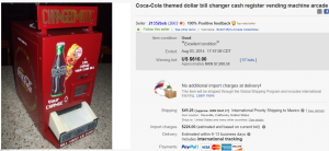 4 Coca-Cola Themed Dollar Bill Changer Cash Register Vending Machine