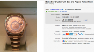 . Top Rolex Sold for $36,000. on eBay