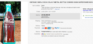 7 Coca Cola 9' Bottle Convex Sign