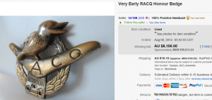 1. Top Badge Sold for $7,566.62. on eBay