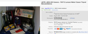 1. Top Camera Sold for $5,334.60. on eBay