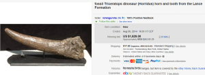 1. Top Dinosaur & Fossil Sold for $1,829. on eBay