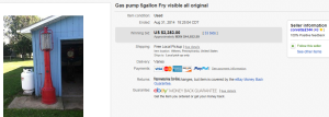 2. Top Gas Pump Sold for $3,383. on eBay