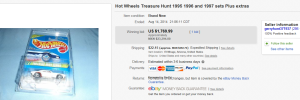 2. Most Expensive Hot Wheel Sold for $1,769.99. on eBay