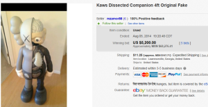 2. Top Action Figure Sold for $5,200. on eBay