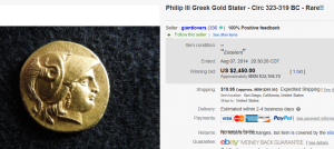 2. Top Ancient Coins Sold for $2,450. on eBay