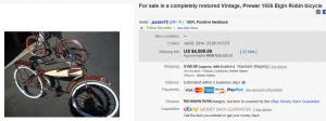 2. Top Bicycle Sold for $4,000. on eBay