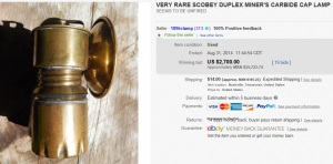 2. Most Expensive Lamp Sold for $2,700. on eBay