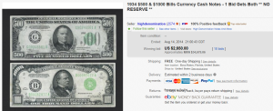 3. Top Currency Sold for $2,650. on eBay
