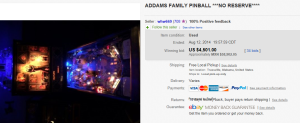 3. Top Coin Operated & PinBall Machine Sold for $4,501. on eBay