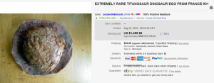 3. Top Dinosaur & Fossil Sold for $1,499.95. on eBay