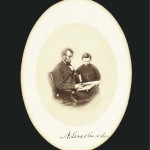 Oval Portrait Photograph of Lincoln and his son Tad, Signed
