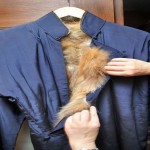 Blue fur-lined jacket