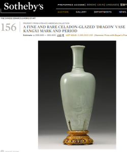 Rare Vase Kangxi Mark and Period Sold for $ 2,285,000