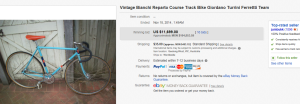 1. Top Bicycle Sold for $11,699. on eBay