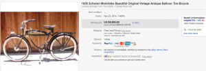 2. Top Bicycle Sold for $5,500. on eBay