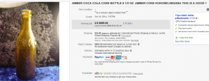 Amber Coca Cola Coke Bottle