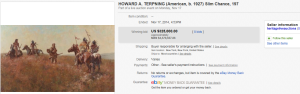 3. Top Art (Painting) Sold for $325,000. on eBay
