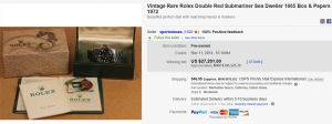 2. Top Rolex Sold for $27,201. on eBay