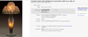 3. Most Expensive Lamp Sold for $35,000. on eBay