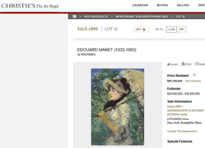 Le Printemps  by Edouard Manet Sold for $65,125,000