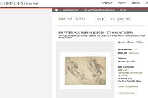 Painting by Sir Peter Paul Rubens Sold for $1,925,000