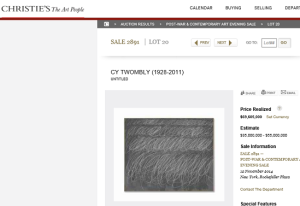 Untitled by Cy Twombly Sold for $69,605,000